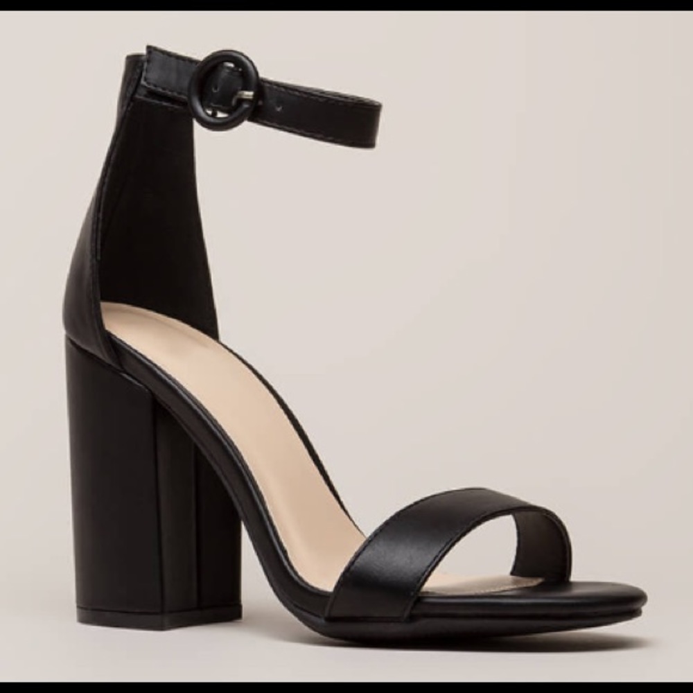 New Favorite Chunky Faux Leather Heels
